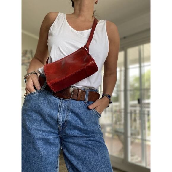 Cole Haan Red Leather crossbody bag - Picture 1 of 14